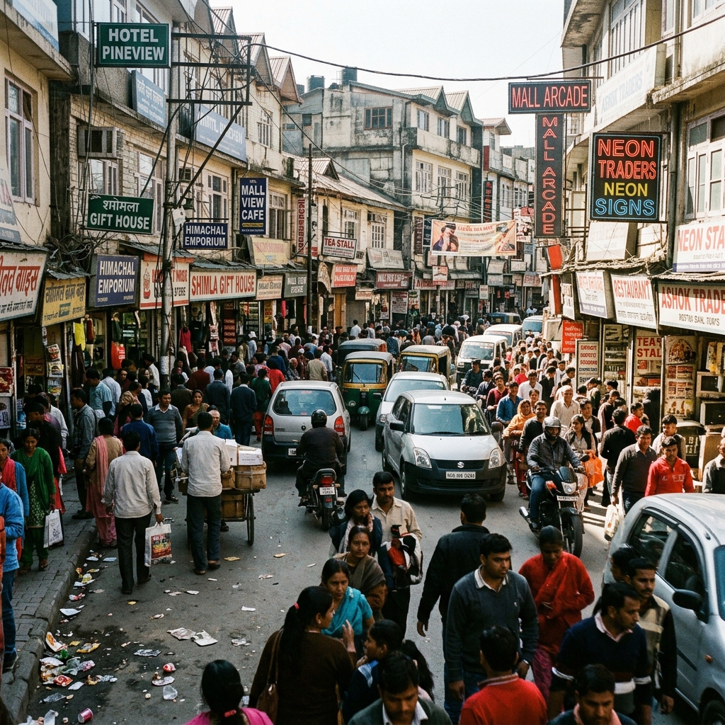 Expectation: Crowded Mall Road tourist trap